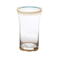 Abigails 11 Oz. Clear Tumbler With Gold Trim (Set Of 4)