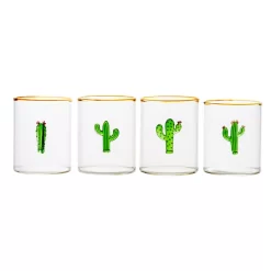 Abigails 8 Oz. Aztec Cactus Tumbler (Set Of 4)