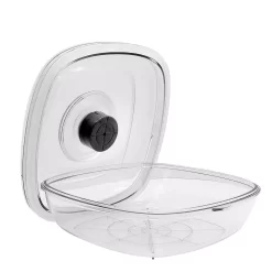 NutriChef White Kitchen Air Vacuum Sealer Container – Air Sealing Food Canister Accessory (1+ Liter)