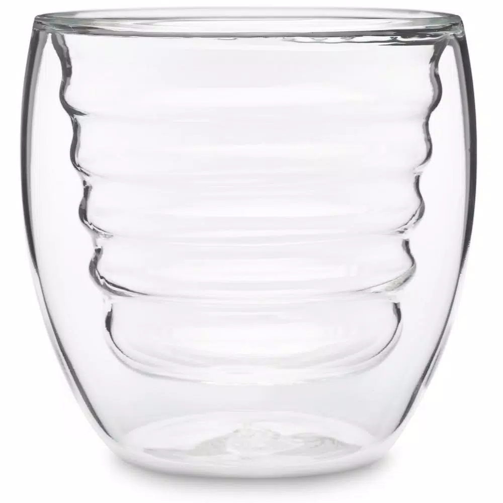 Ozeri Curva Artisan Series 8 Oz. Double Wall Beverage Glasses And Tumblers (Set Of 4) - Image 2