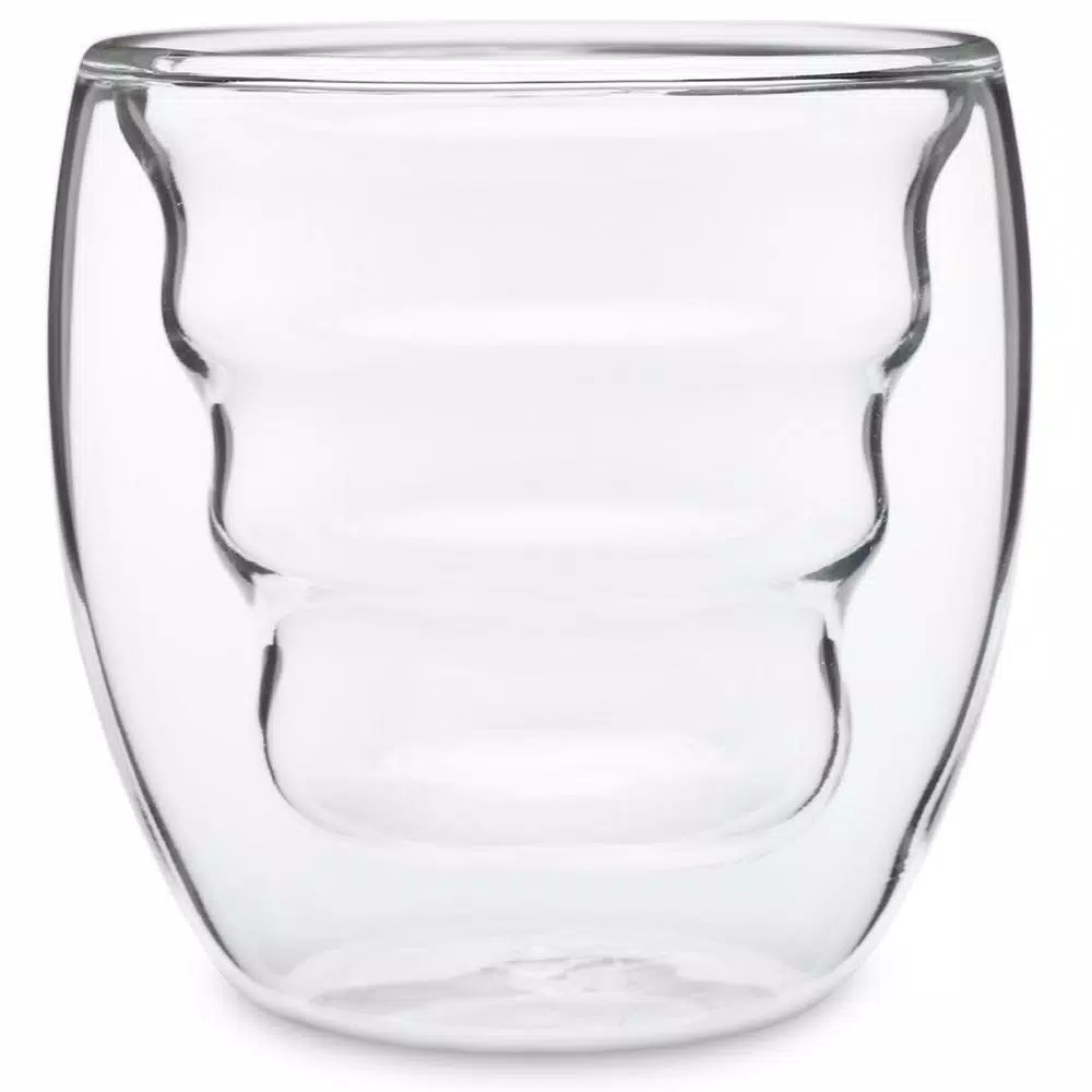 Ozeri Curva Artisan Series 8 Oz. Double Wall Beverage Glasses And Tumblers (Set Of 4) - Image 3