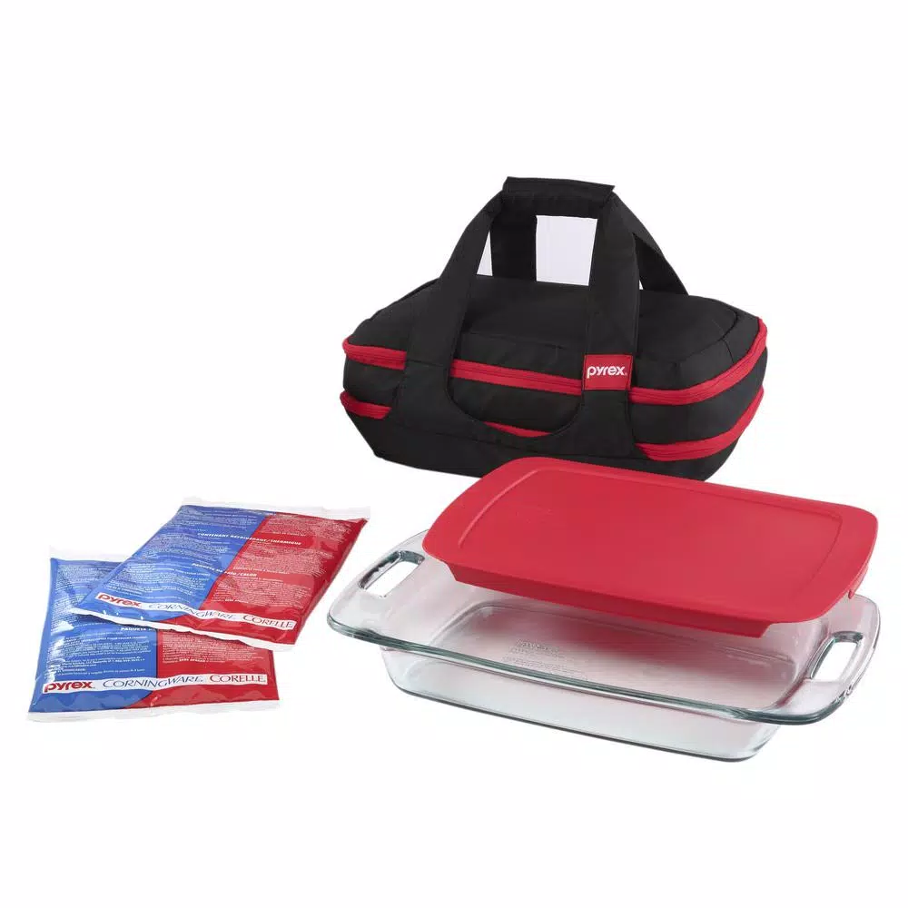 Pyrex Easy Grab 9-Piece Glass Bakeware And Storage Set