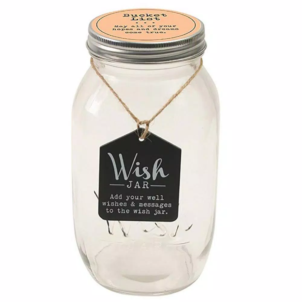Stonebriar Collection Top Shelf Glass Bucket List Wish Jar - Image 7