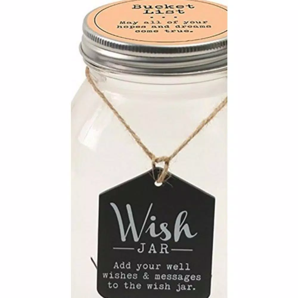 Stonebriar Collection Top Shelf Glass Bucket List Wish Jar - Image 6