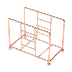 Creative Home Copper Plated Metal Napkin Holder Kitchen Table Tissue Dispenser, 5-1/2 X 3-1/4″ X 4-3/8″ H