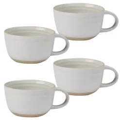 Certified International Artisan 4-Piece Traditional Cream Ceramic Dinnerware Set (Service For 4)