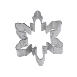 CybrTrayd 12-Piece 2.25 In. Snowflake Tinplated Steel Cookie Cutter & Recipe