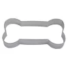 CybrTrayd 12-Piece 6 In. Dog Bone Tinplated Steel Cookie Cutter & Recipe