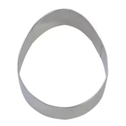 CybrTrayd 12-Piece 4 In. Easter Egg Tinplated Steel Cookie Cutter & Recipe