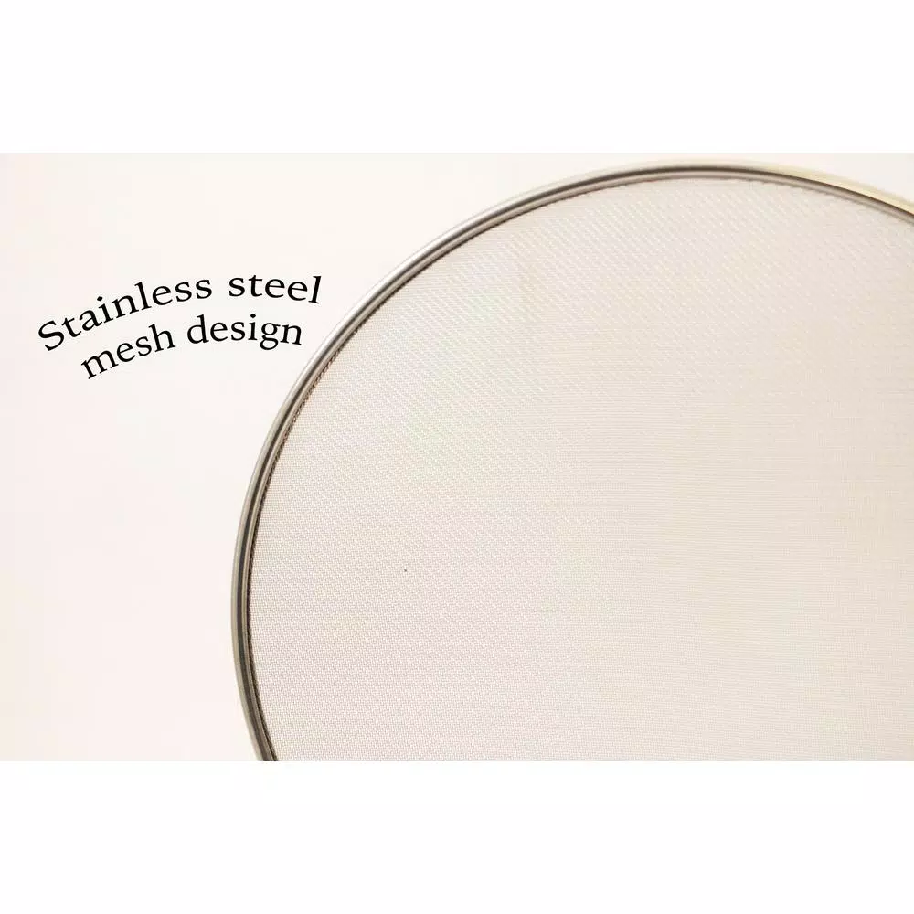 ExcelSteel 13 In. Stainless Fine Mesh Splatter Screen With Solid Handle - Image 4