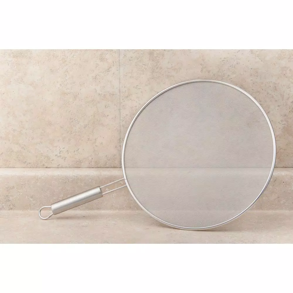 ExcelSteel 13 In. Stainless Fine Mesh Splatter Screen With Solid Handle - Image 6