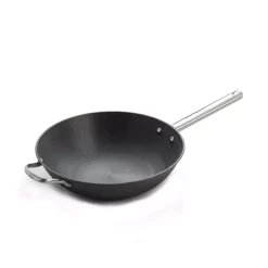 ExcelSteel 13 In. Cast Iron Chinese Wok With Assist Handle