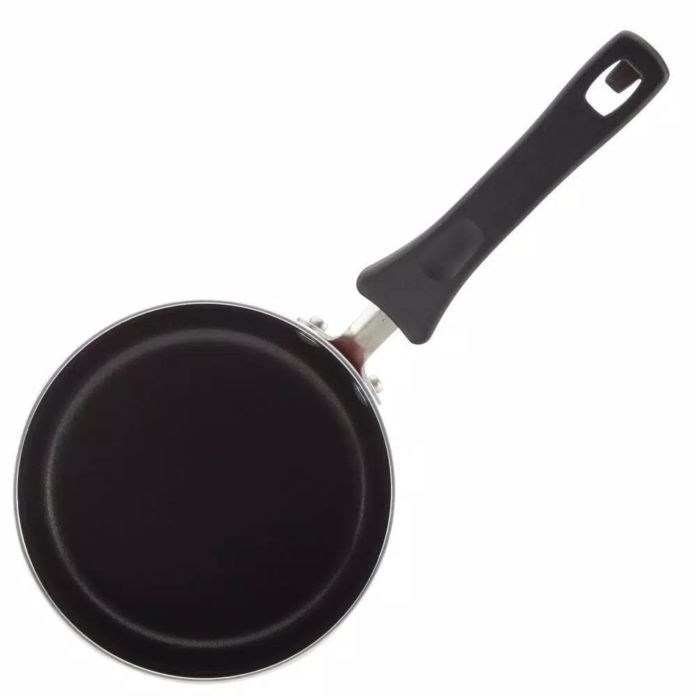 Farberware Neat Nest Space Saving 1 Qt. Aluminum Nonstick Sauce Pan In Black With Glass Lid - Image 2