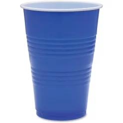 Genuine Joe 16 Oz. Blue Plastic Party Cups (50 Per Case)