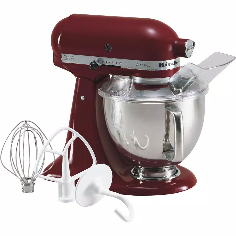KitchenAid Artisan 5 Qt. 10-Speed Gloss Cinnamon Stand Mixer With Flat Beater, Wire Whip And Dough Hook Attachments - Image 5