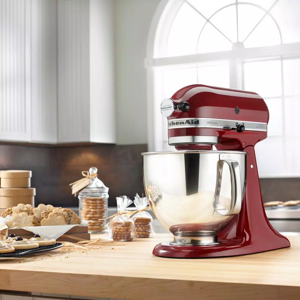KitchenAid Artisan 5 Qt. 10-Speed Gloss Cinnamon Stand Mixer With Flat Beater, Wire Whip And Dough Hook Attachments - Image 6