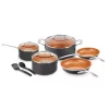Gotham Steel 10-Piece Ti-Ceramic Nonstick Coating Cookware Set With Utensils