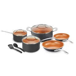 Gotham Steel 10-Piece Ti-Ceramic Nonstick Coating Cookware Set With Utensils