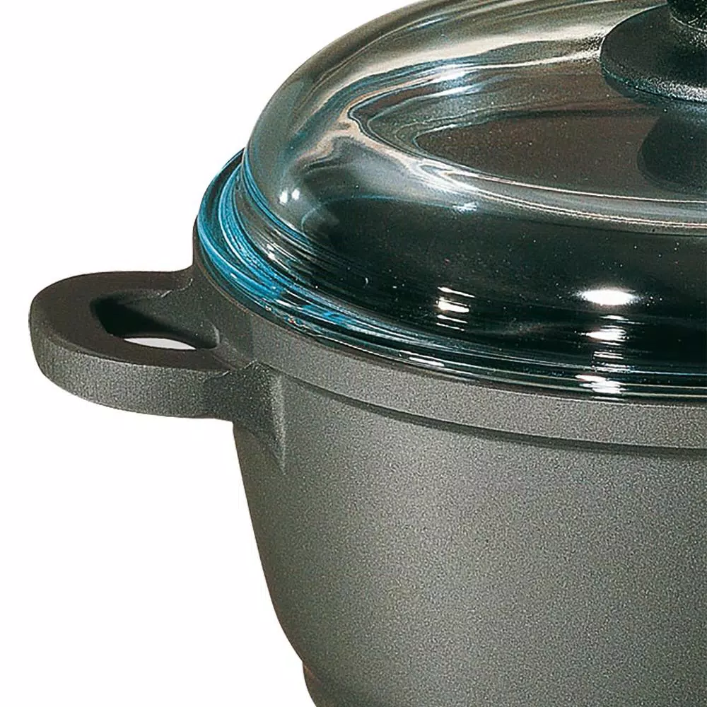 Berndes Tradition 1.25 Qt. Round Cast Aluminum Nonstick Dutch Oven In Gray With Glass Lid - Image 2