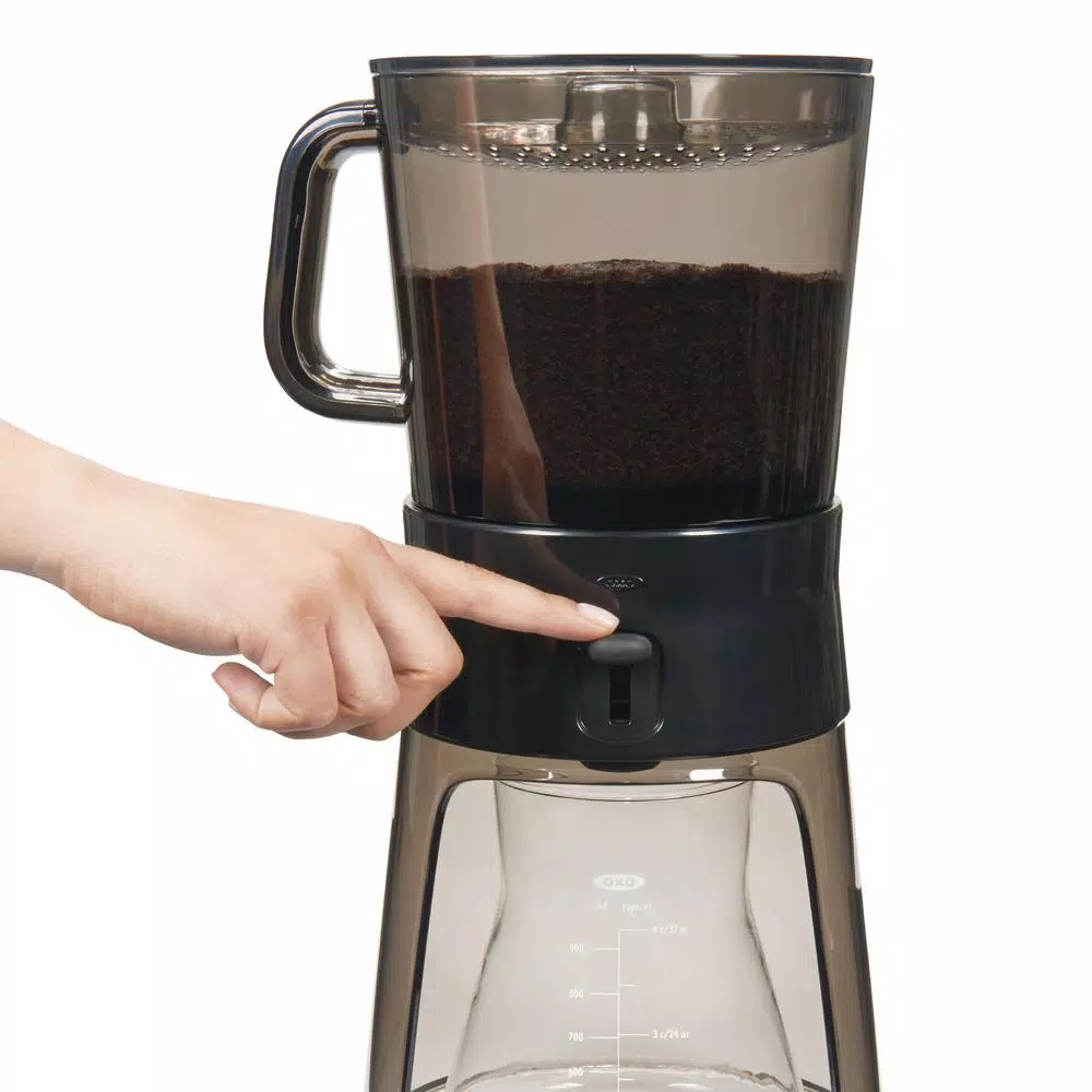 OXO Good Grips 4-Cup Gray Cold Brew Drip Coffee Maker With Filter - Image 3