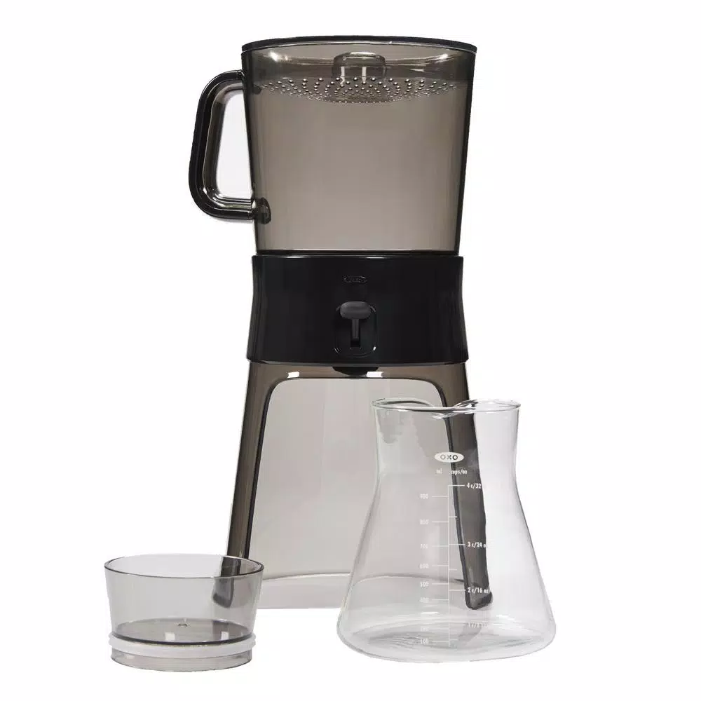 OXO Good Grips 4-Cup Gray Cold Brew Drip Coffee Maker With Filter