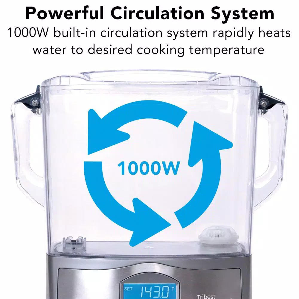 Tribest Sousvant 12 Qt. Sous Vide Stainless Steel Circulator Slow Cooker - Image 6