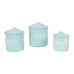 3R Studios 3-Piece Metal Canister Set With Lids