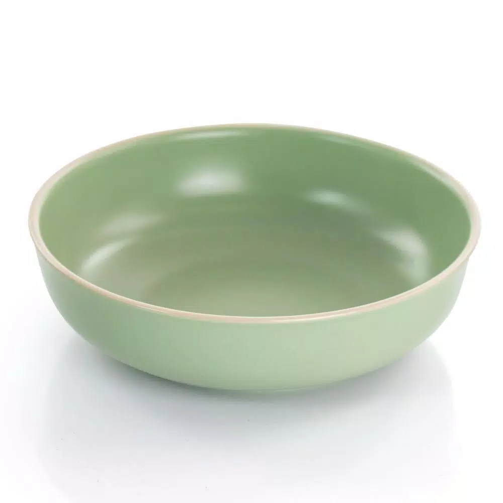 GIBSON Elite Serenade 16-Piece Green Round Stoneware Dinnerware Set - Image 6