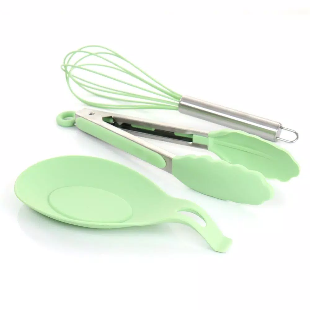 MegaChef Mint Green Silicone Cooking Utensils, (Set Of 12) - Image 3