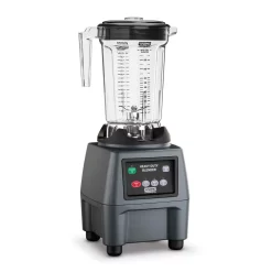 Waring Commercial CB15 128 Oz. 3-Speed Clear Blender Grey With 3.75 HP And Electronic Touchpad Controls With Copolyester Jar
