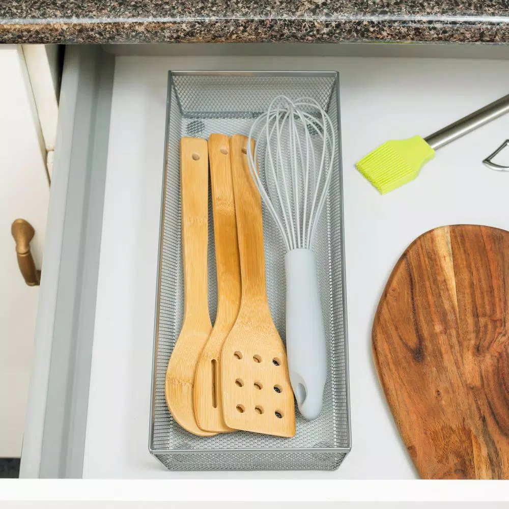 Home Basics Silver Mesh Steel Drawer Organizer - Image 2