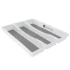 Lavish Home White Durable Plastic Drawer Organizer With 3-Sections