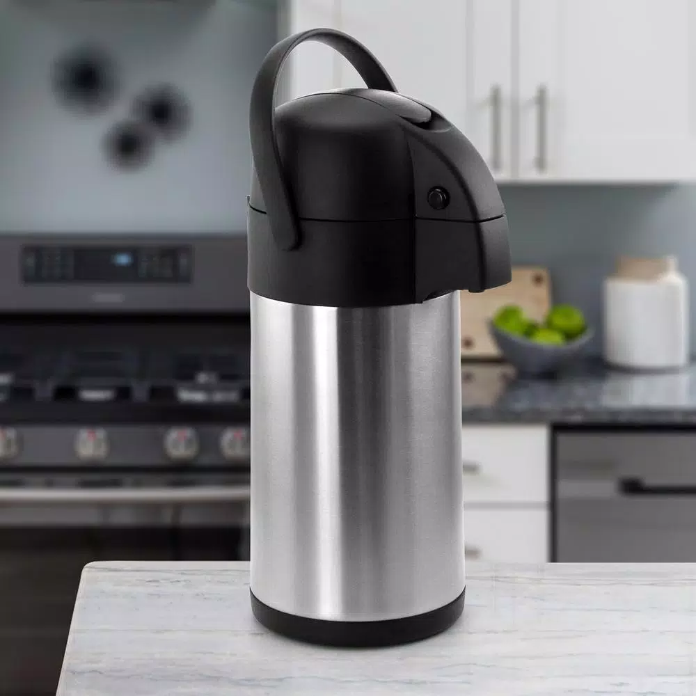 MegaChef 0.75 Gal. Stainless Steel Air Pot Hot Water Dispenser With Double Insulation - Image 2