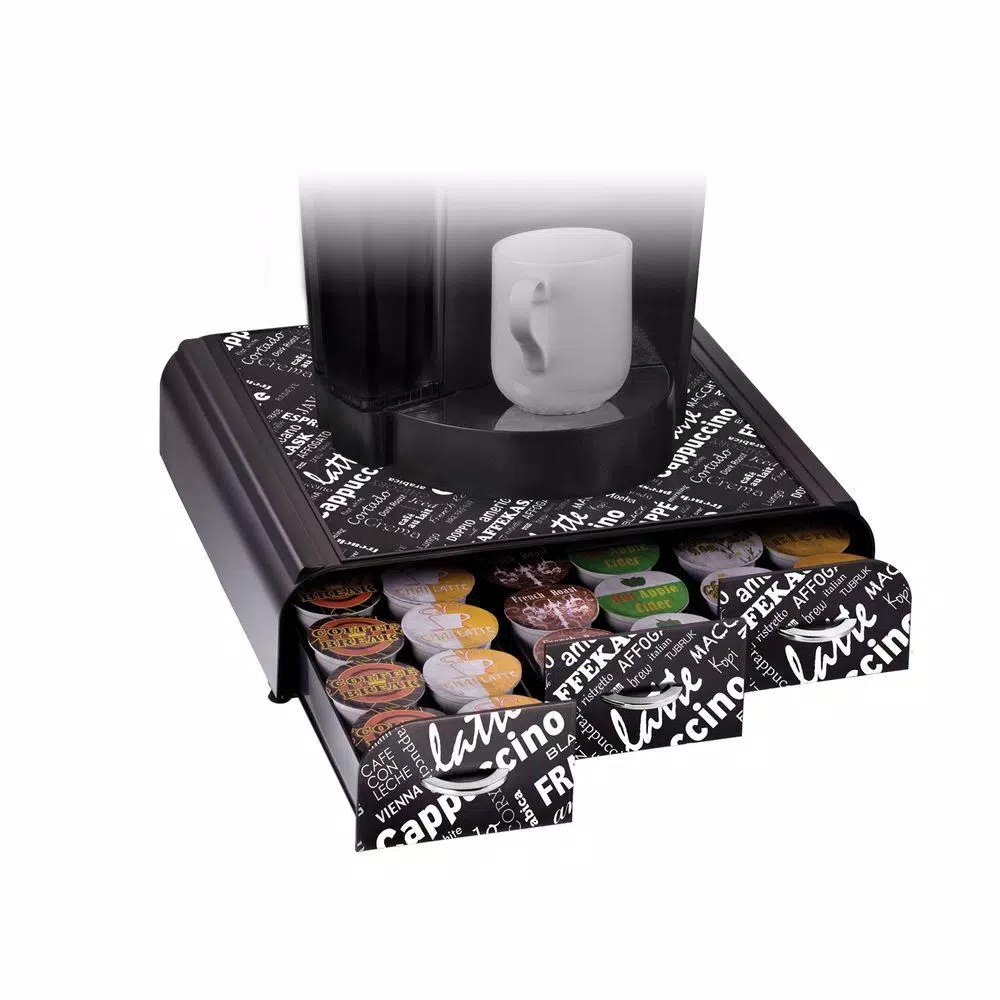 Mind Reader Anchor 36-Capacity Black Coffee Pod Storage Drawer - Image 4