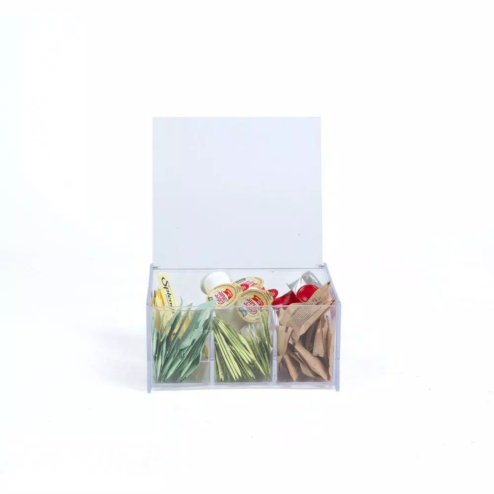 Mind Reader Acrylic Clear With Lid 6-Compartment Pantry Organizer For Kitchen Tea Bag Storage And Organizer Holder - Image 5