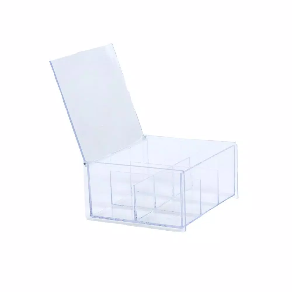 Mind Reader Acrylic Clear With Lid 6-Compartment Pantry Organizer For Kitchen Tea Bag Storage And Organizer Holder - Image 3