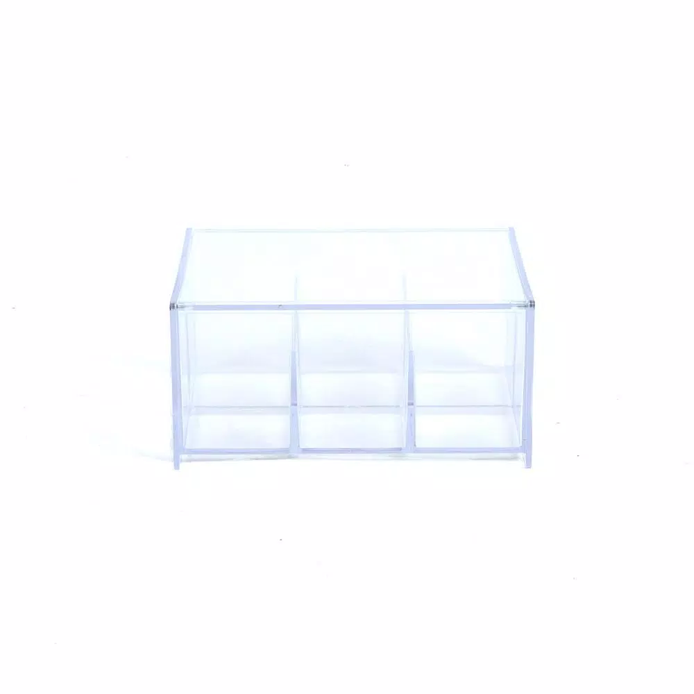 Mind Reader Acrylic Clear With Lid 6-Compartment Pantry Organizer For Kitchen Tea Bag Storage And Organizer Holder