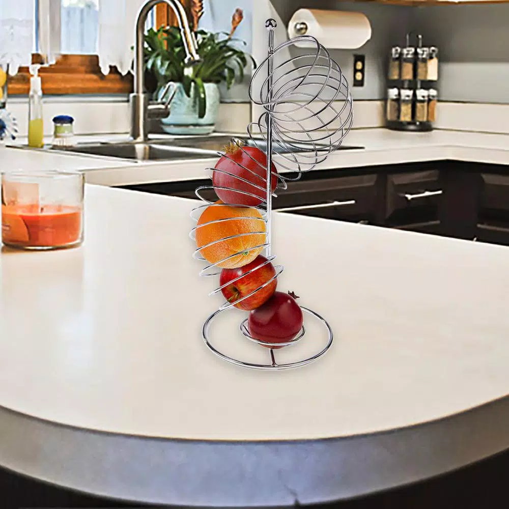 Mind Reader Stainless Steel Twisted Orange Fruit Holder In Silver - Image 7