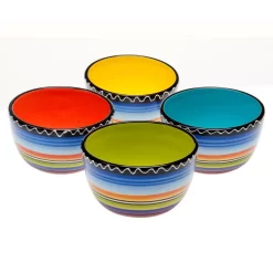 Certified International Tequila Sunrise Multi-Colored Ice Cream And Cereal Bowl (Set Of 4)