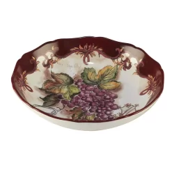 Certified International Vintners Journal Multi-Colored 13.5 In. X 2.75 In. Serving/Pasta Bowl