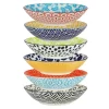 Certified International Chelsea Multicolored Porcelain 9 In. 32 Oz. Dinner Bowls (Set Of 6)