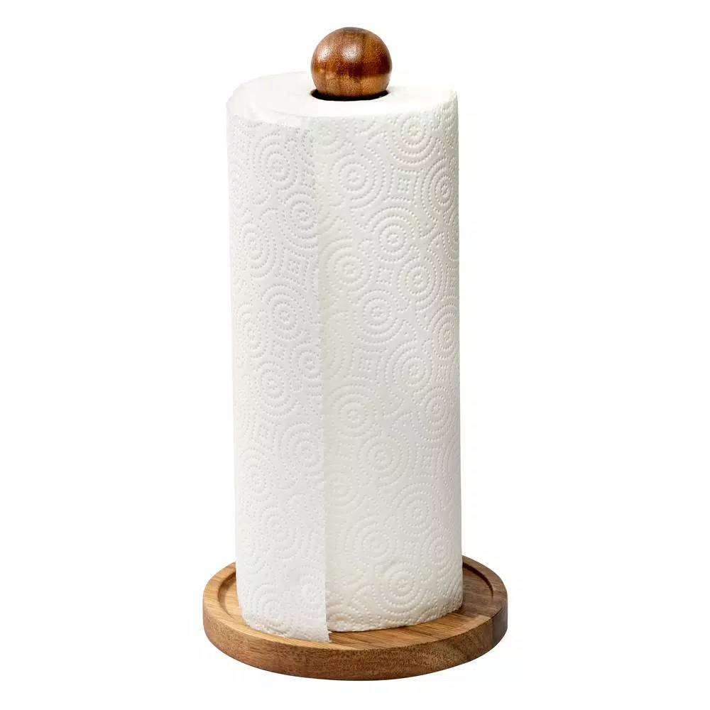 Honey-Can-Do Acacia Paper Towel Holder - Image 2