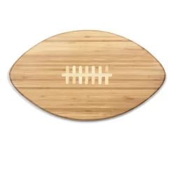 Picnic Time 16 In. X 8.8 In. Oval Bamboo Wood Football Cutting Board And Serving Tray