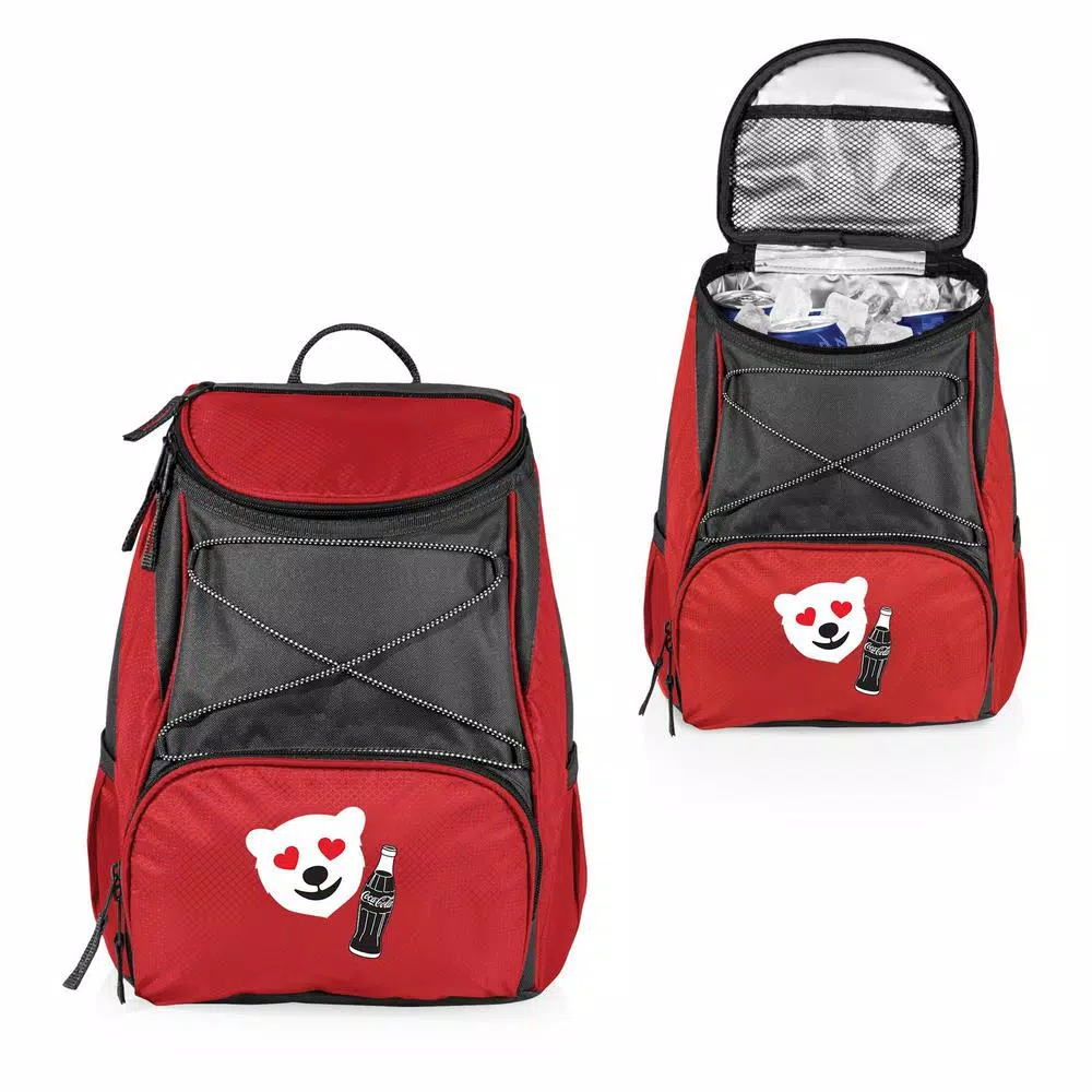 ONIVA 7.5 Qt. 20-Can Coca-Cola PTX Backpack Cooler In Red-Emoji Design - Image 2