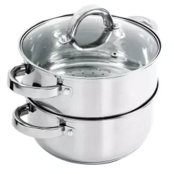Oster Hali 3 Qt. Stainless Steel Stovetop Steamers With Glass Lid