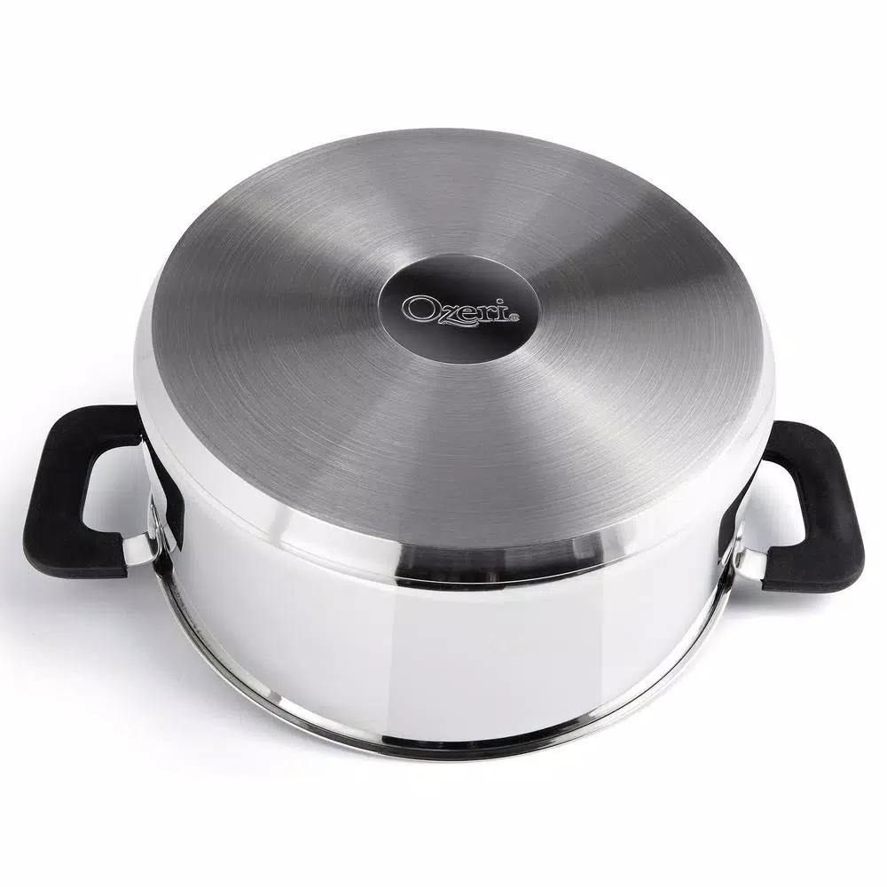 Ozeri 6-Piece Stainless Steel Inductive Pot Set With Straining And Hands-Free Glass Lids - Image 5