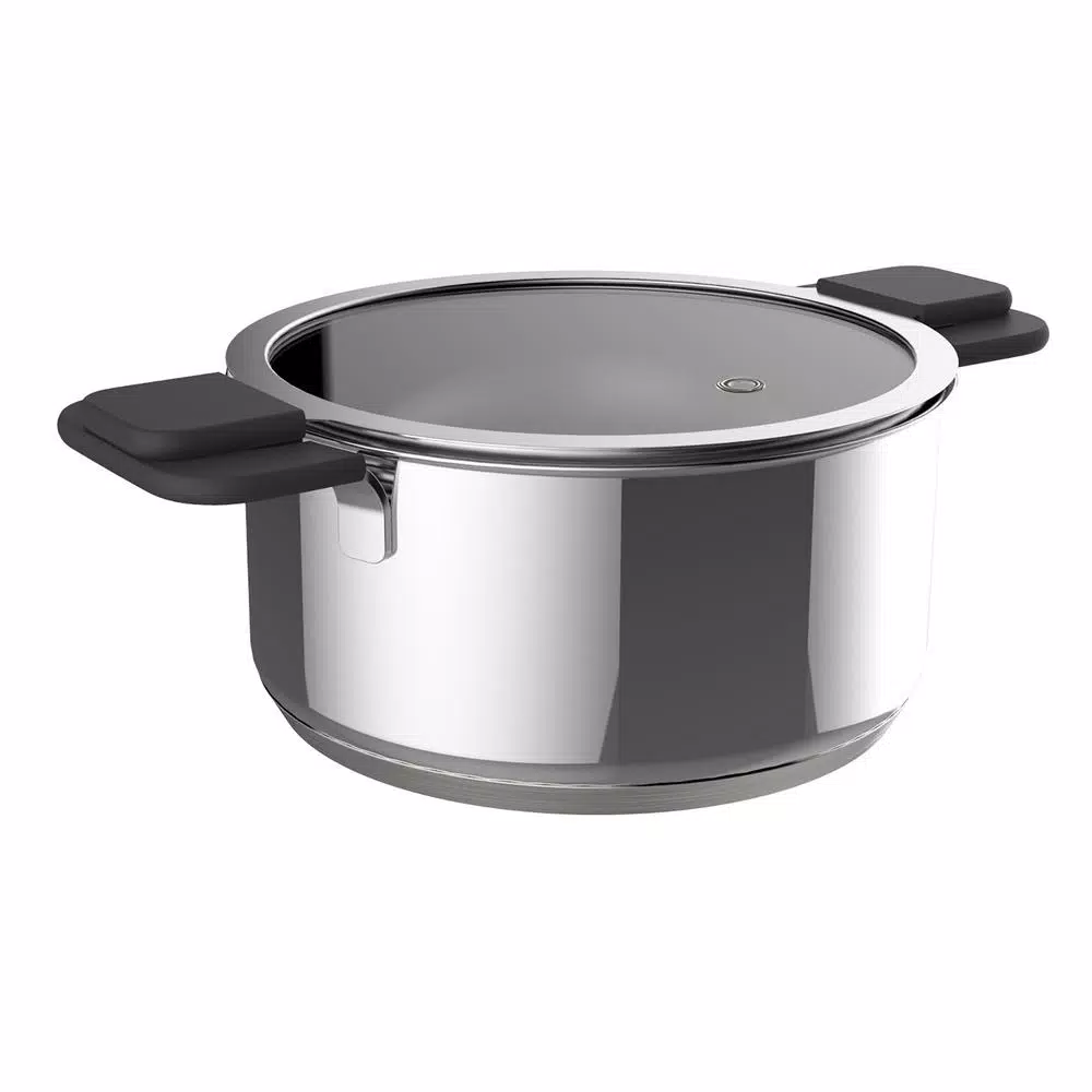 Ozeri 6-Piece Stainless Steel Inductive Pot Set With Straining And Hands-Free Glass Lids - Image 7