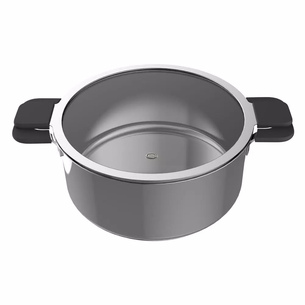 Ozeri 6-Piece Stainless Steel Inductive Pot Set With Straining And Hands-Free Glass Lids - Image 8