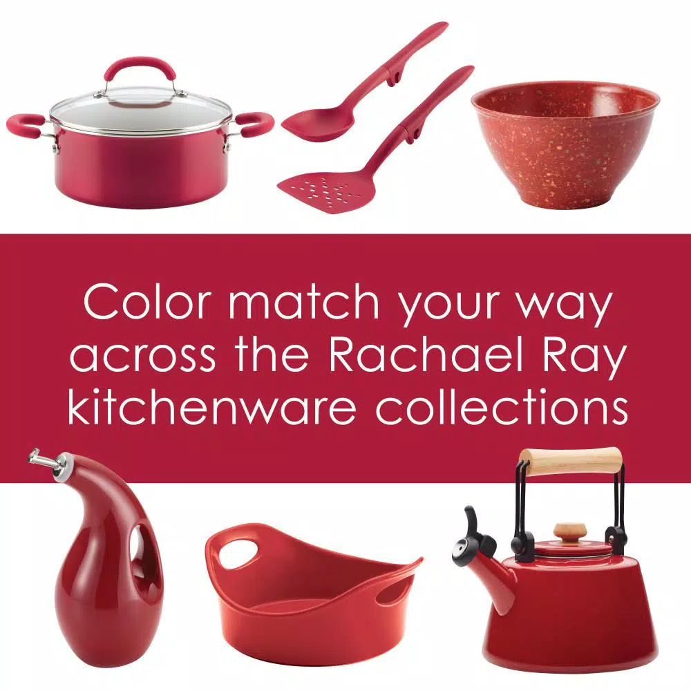 Rachael Ray Cast Iron Red Shimme Fondue Pot Set, 1.5-Quart - Image 5