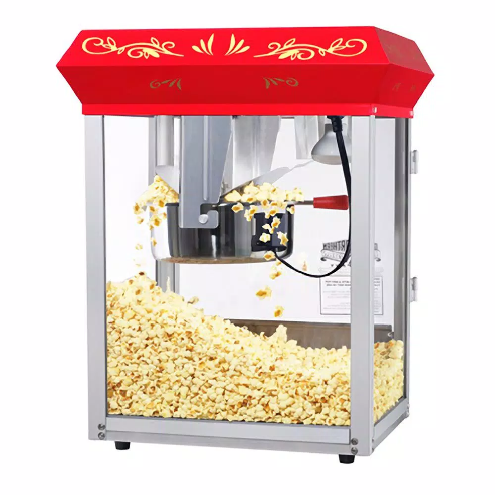 Great Northern Foundation 8 Oz. Red Countertop Popcorn Machine - Image 4